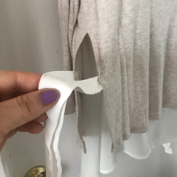 Pebble & Stone layered sweater with bow tie hip S - Picture 4 of 11